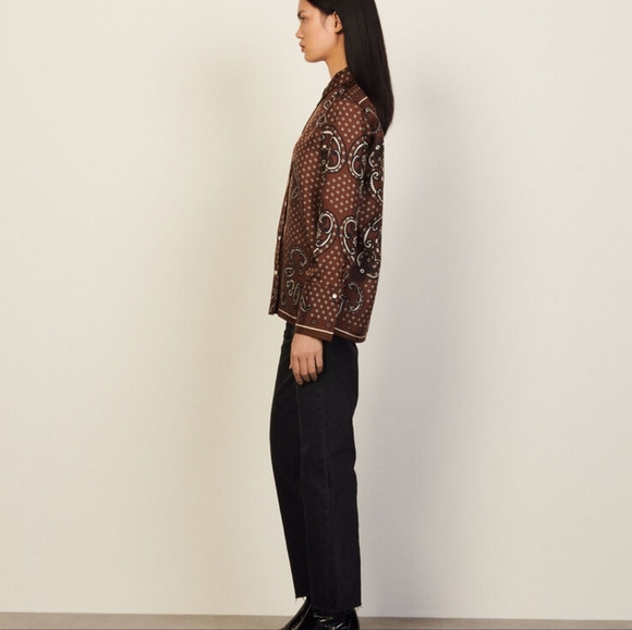 Paisley print silk Sandro shirt - Picture 5 of 7